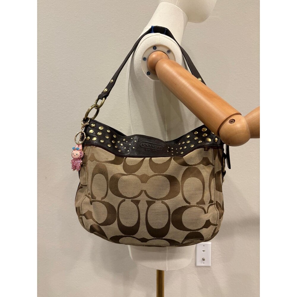 COACH SIGNATURE C CANVAS SHOULDER BAG